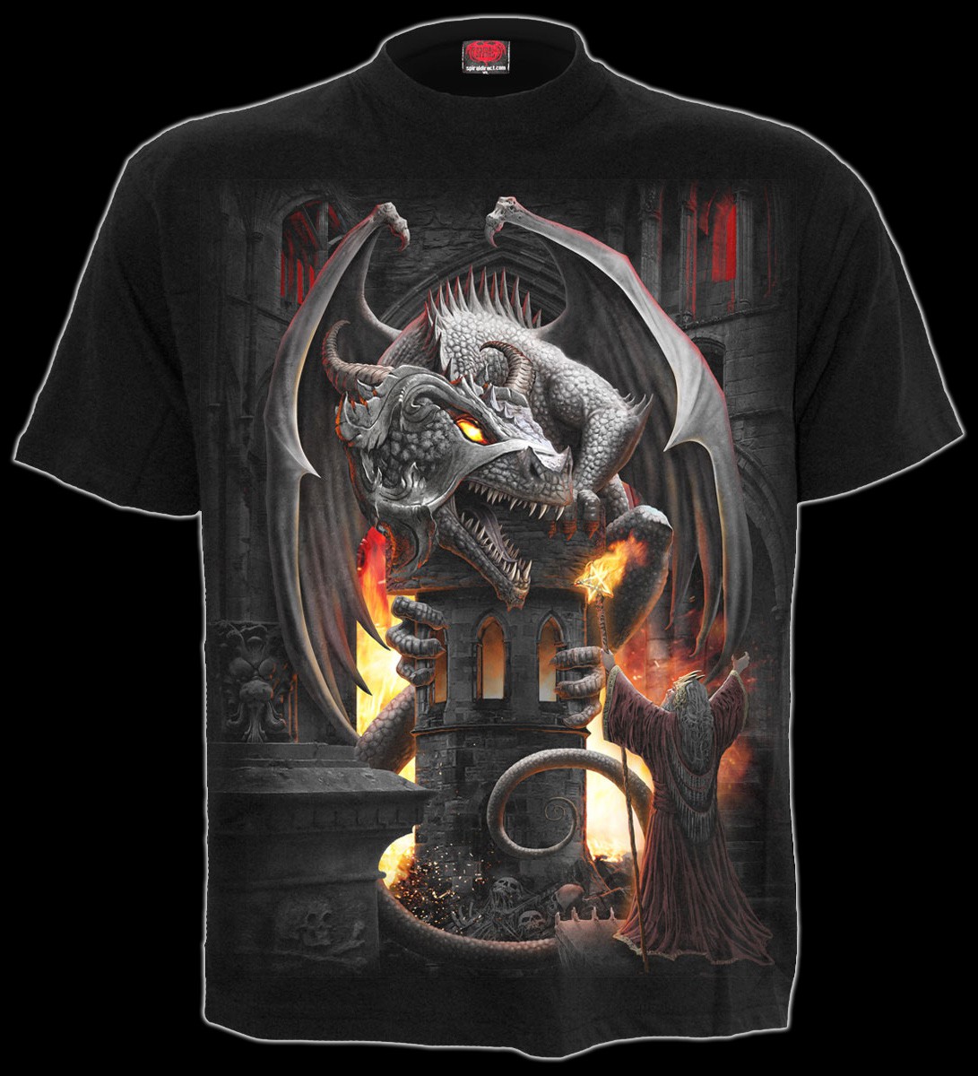 Keeper of the Fortress - Spiral Dragon T-Shirt