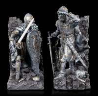 Bookend Set - Knights with Dragon Shield