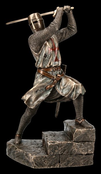 Tempelritter Figur mit Zweihänder Schwert