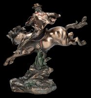 Cowboy Figurine - Dramatic Ride on Bucking Horse
