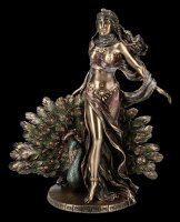 Hera Figur mit Pfau - Griechische Göttin