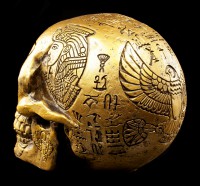 Ägyptischer Totenkopf - goldfarben