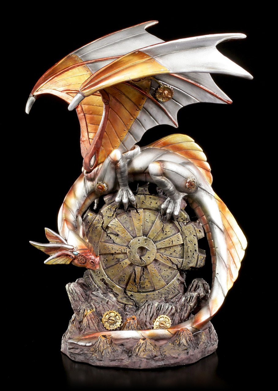 Steampunk Dragon Figurine - Mechanic Wings