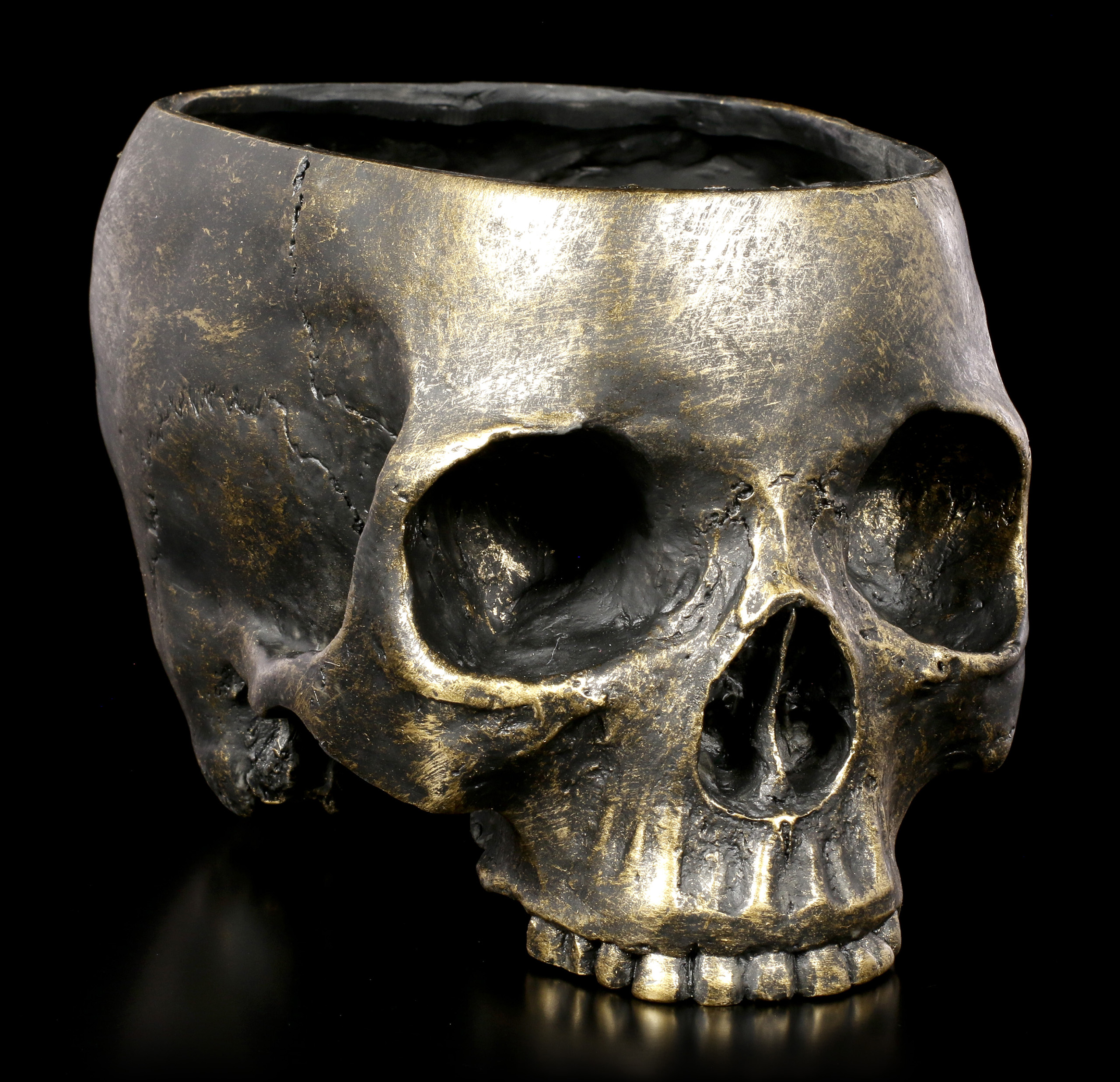 MERIGLARE 4Pcs Resin Human Skull Head Design Blumentopf