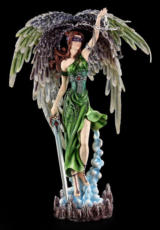 Große Engel Figur - Justitia Göttin der Gerechtigkeit
