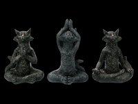 Meditating Zen Cat Figurines