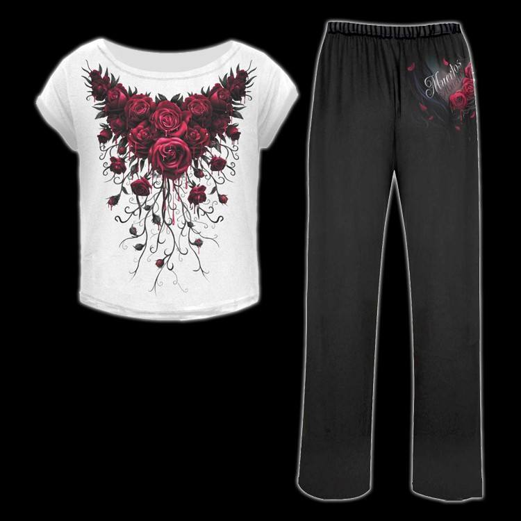 Pyjama Set 4 tlg. Gothic - Blood Rose
