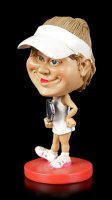 Funny Sports Figur - Wackelkopf Tennisspielerin