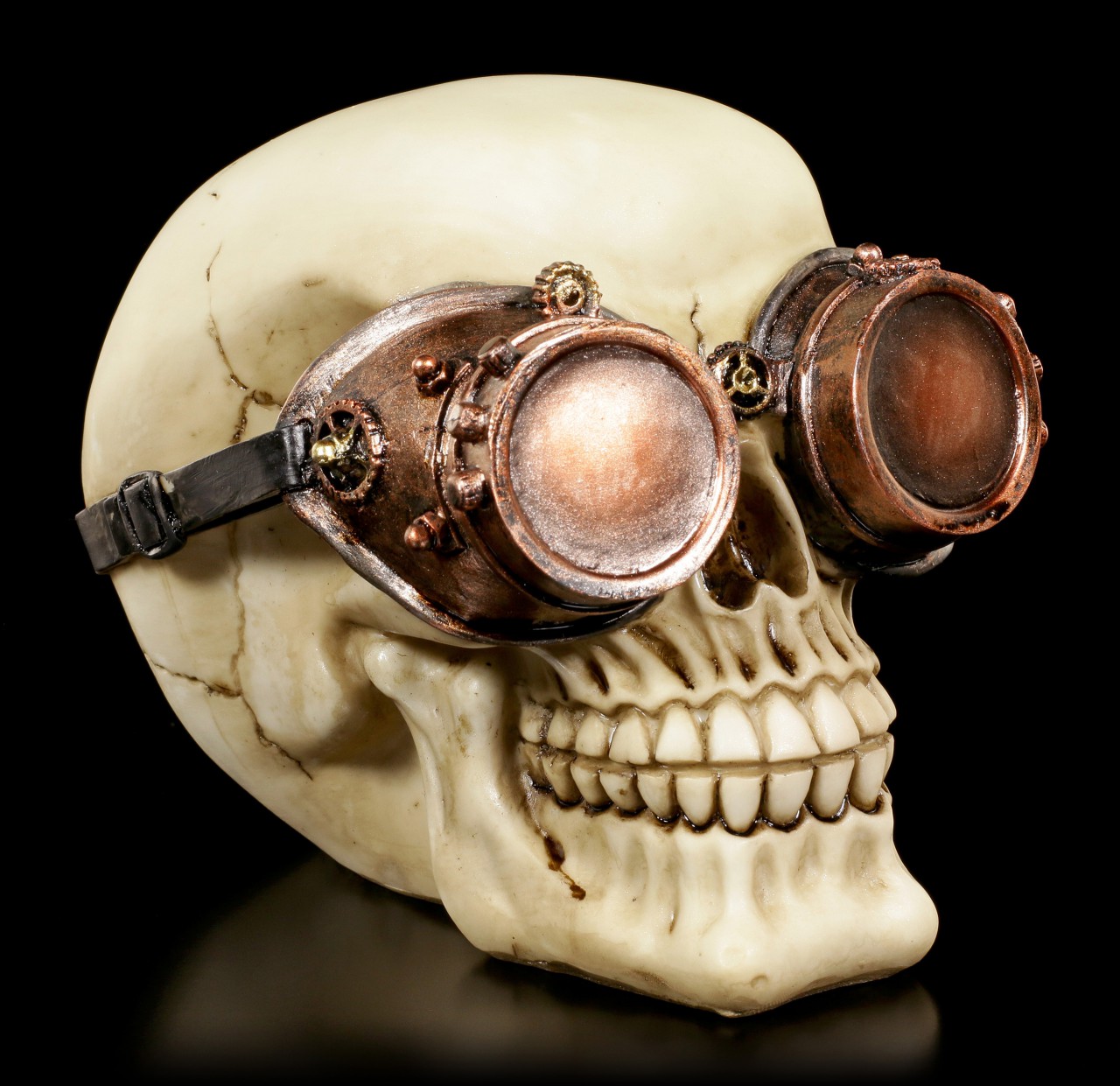 Totenkopf mit Steampunk Brille - Visionary