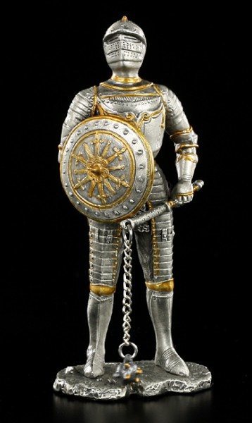 Pewter Knight with Mace and Shield