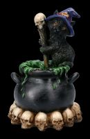 Witches Cat Figurine with LED - Spook brews Potion