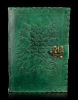 Green Leather Journal with Lock and Greenman