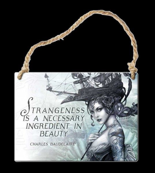 Alchemy Metal Sign small - Strangeness is a necessary ingredient