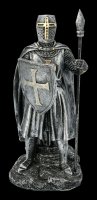 Templar Knight Figurine with Shield and Spear