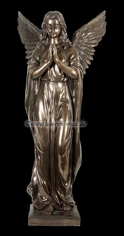 Engel Gartenfigur - betend bronziert