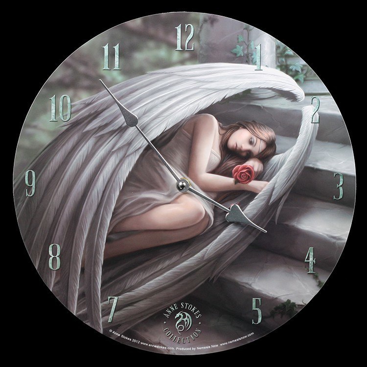 Sweet Sorrow Clock by Anne Stokes
