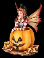 Fairy Figurine with Pumpkin - Mischief by Amy Brown