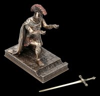 Roman Letter Opener with Pen Holder - Field Commander kneels down