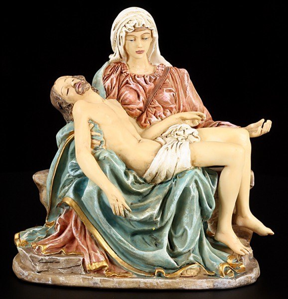 Pieta Figure - Mary with Jesus - colored small