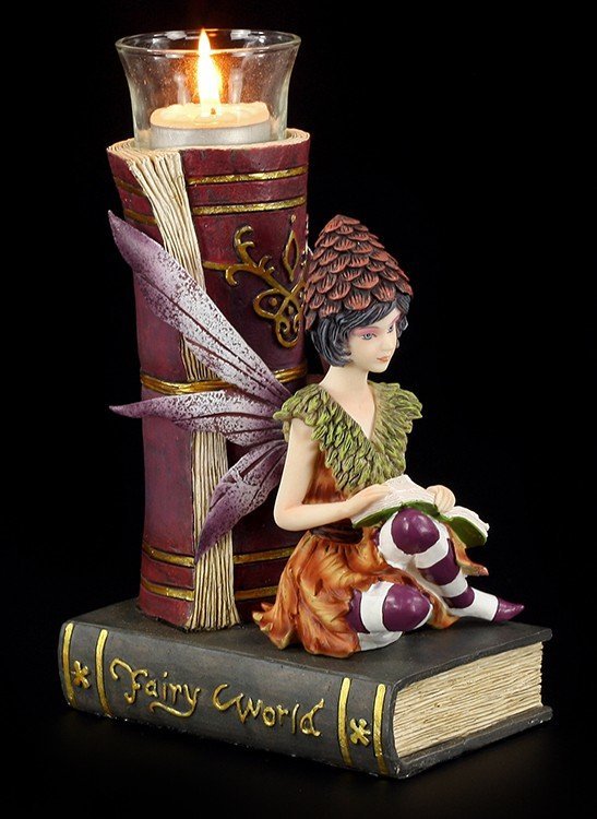 Tealightholder - Fairy with Fir Cone Hat