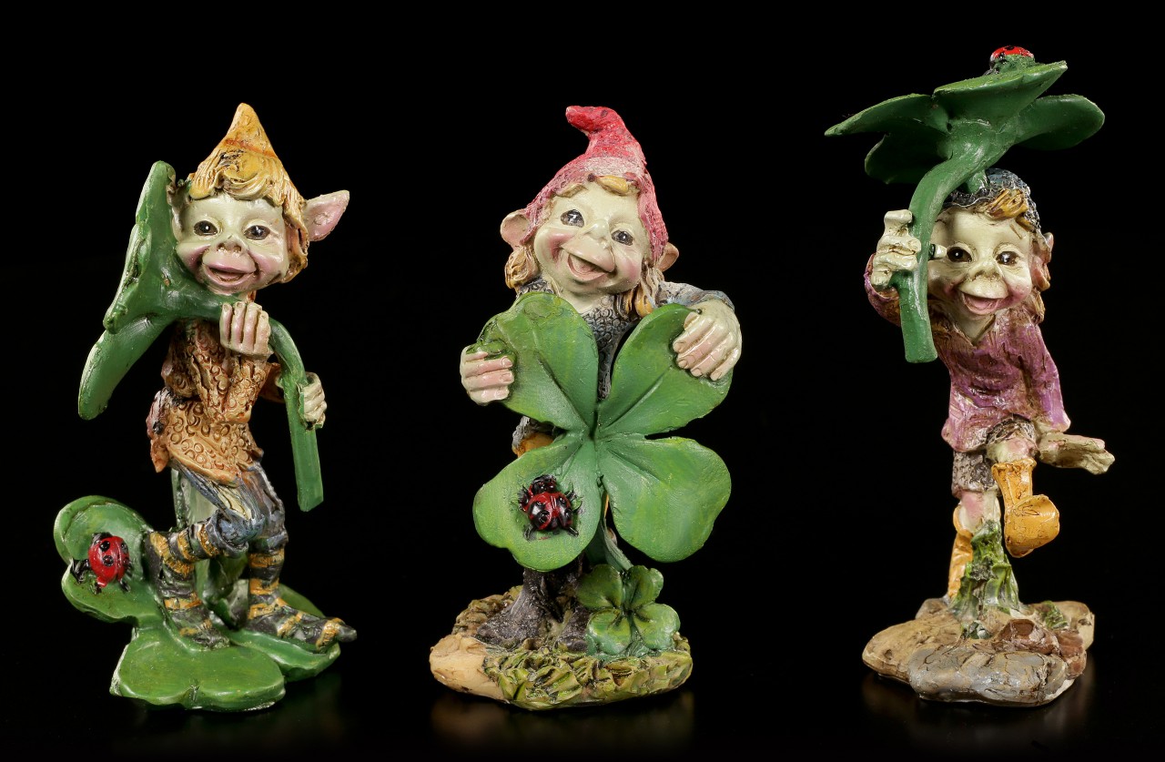 Pixie Figurines - We bring good luck - Set of 3