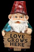 Gartenzwerg Figur - Love Grows Here