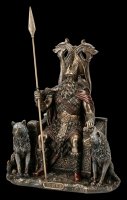Odin Figur - Germanischer Göttervater auf Thron