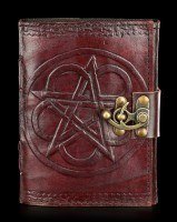 Leather Journal - Pentagram with Lock