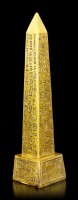 Ägyptischer Obelisk mit Hieroglyphen - goldfarben