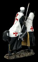 German Templar Knight Figurine on Horse with Spear