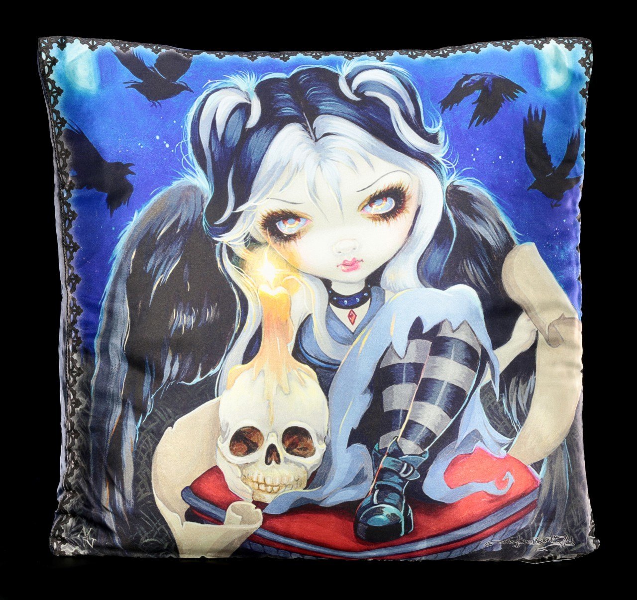 Cushion with Dark Angel - Sign of our Parting
