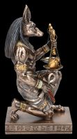Anubis Figur kniend - Waage mit Herz und Feder
