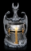 Dragon Pen Pot with Knight Helmet