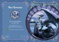 Fantasy Geburtstagskarte Drache - New Horizons
