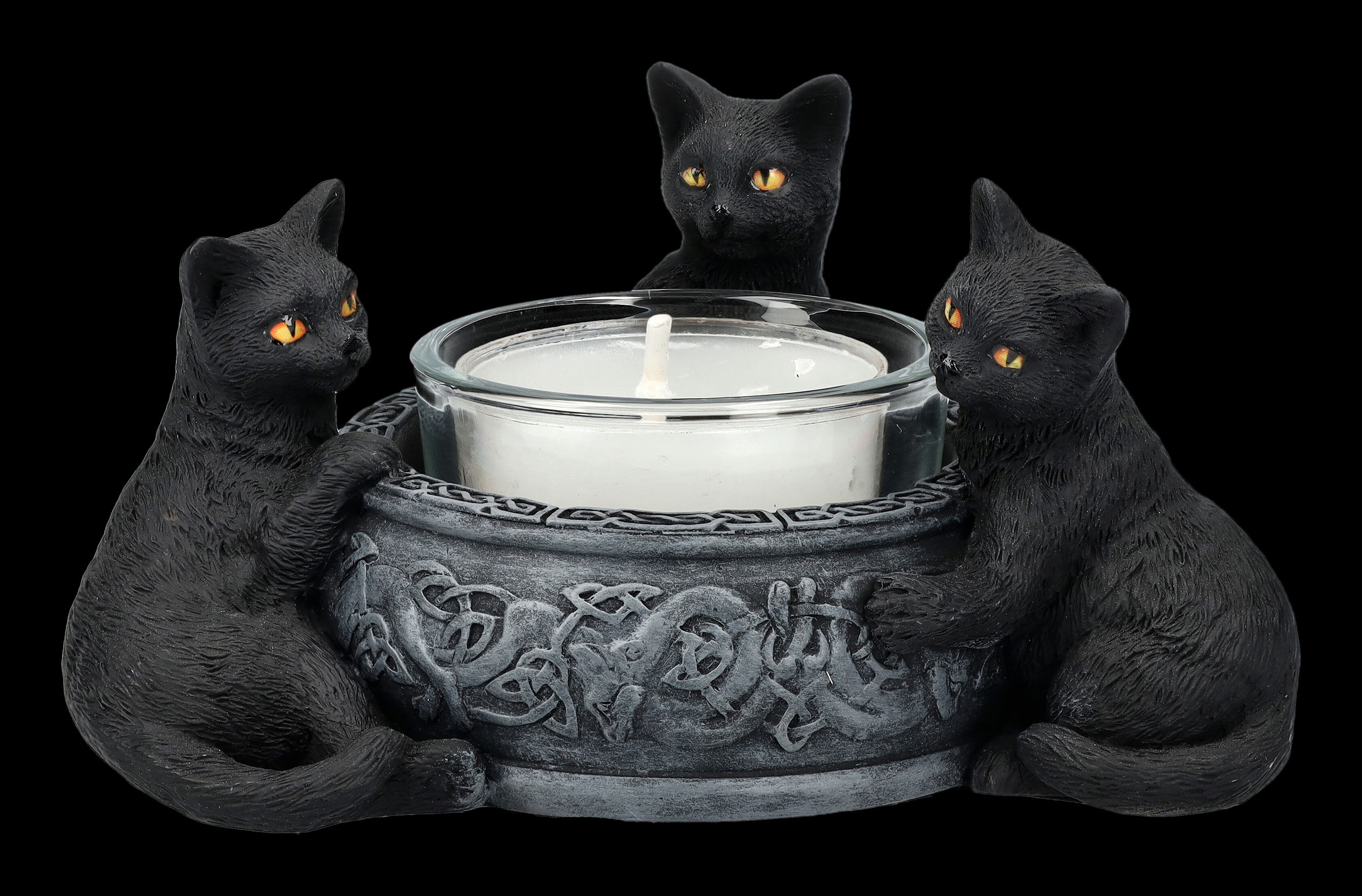Trinket Store Ornament 22cm Black Gift Nemesis Now Feline Trio Ashtray 