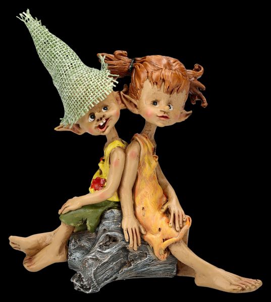 Pixie Kobold Figur - Junge und Mädchen Freunde