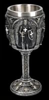 Ritterkelch schwarz - Mittelalter Trinkkelch mit Kreuz