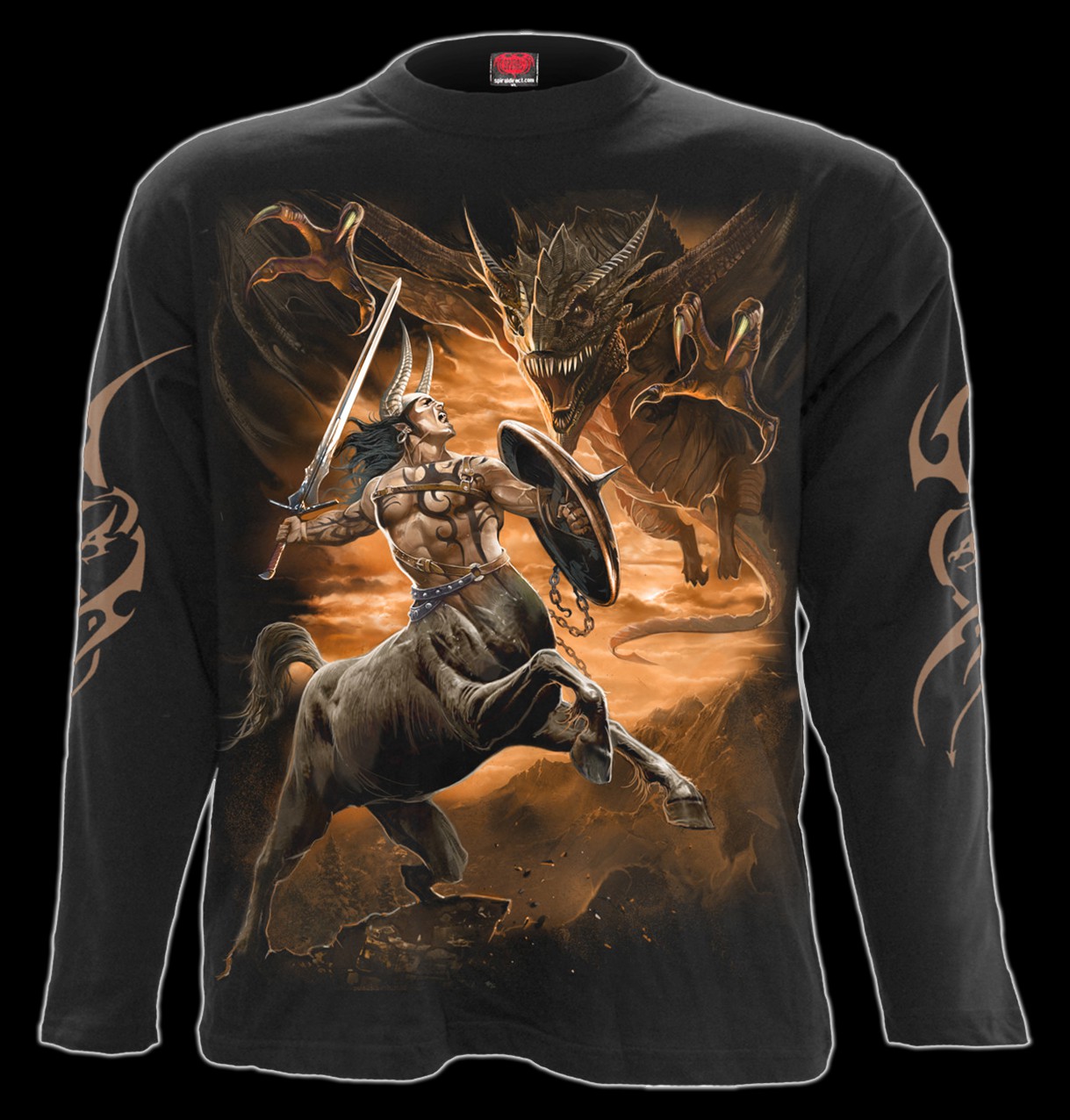 Drachen Langarmshirt - Centaur Slayer