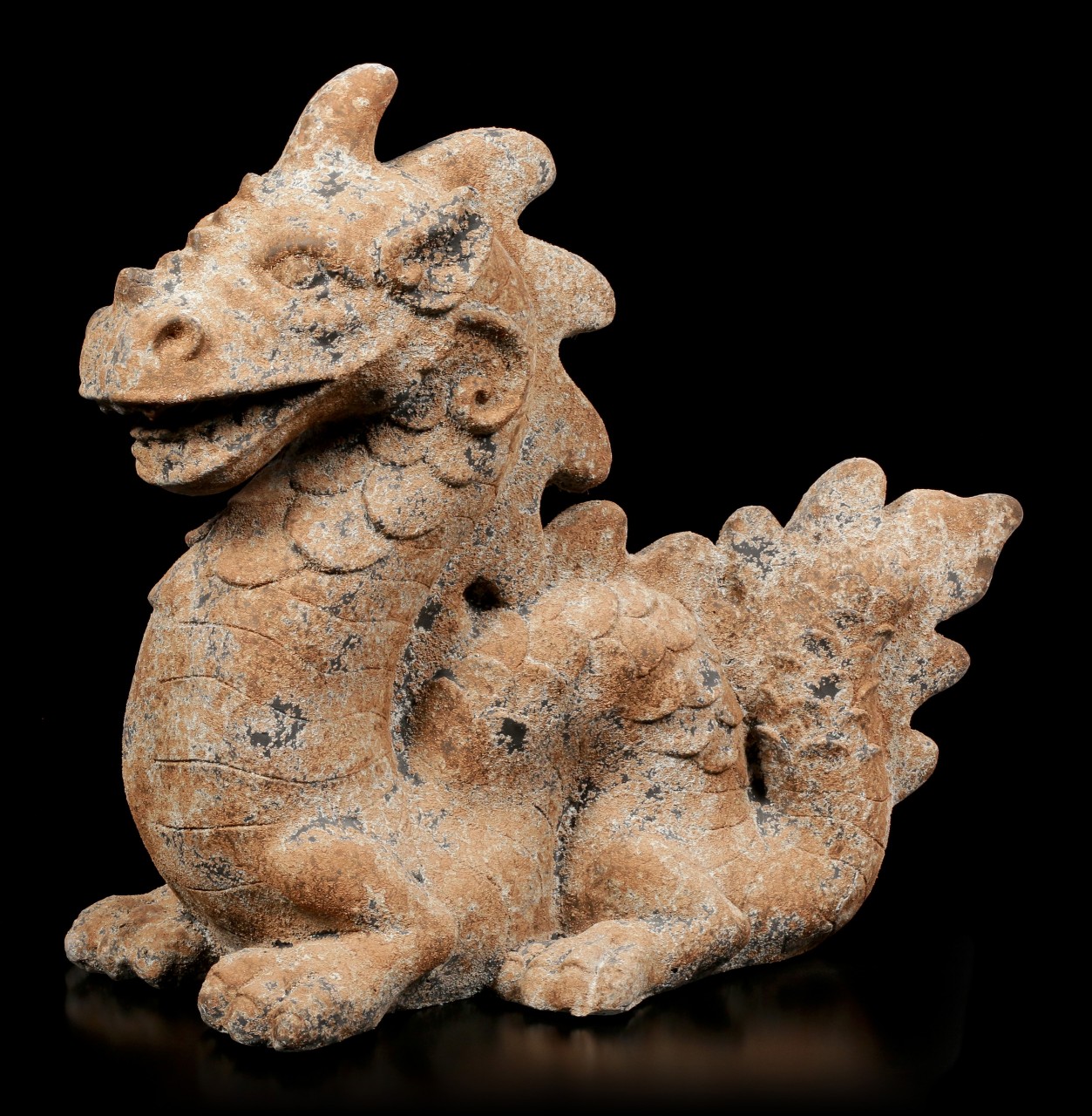 Chinese Dragon Garden Figurine XXL - Rust look