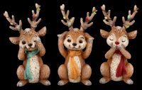 Rentier-Figuren 3er Set - Drei weise Rentiere