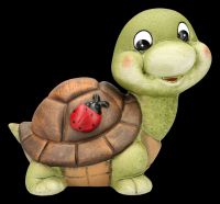 Niedliche Schildkrötenfigur mit Marienkäfer - klein
