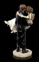 Skeleton Couple Figurine - Groom carries Bride