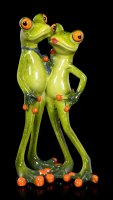 Lustige Frosch Figuren Arm in Arm