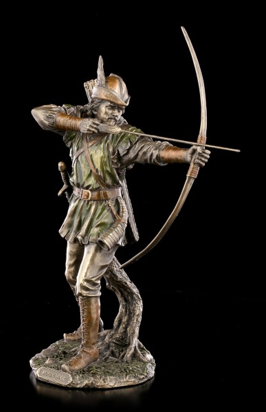 Sir Robin Hood Of Loxley Bronzed 30cm Ornament Figurine Statue Historical Decor 