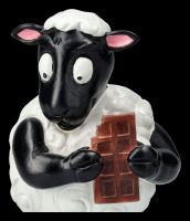 Lustige Schaf Figur - Schokolade auf der Waage