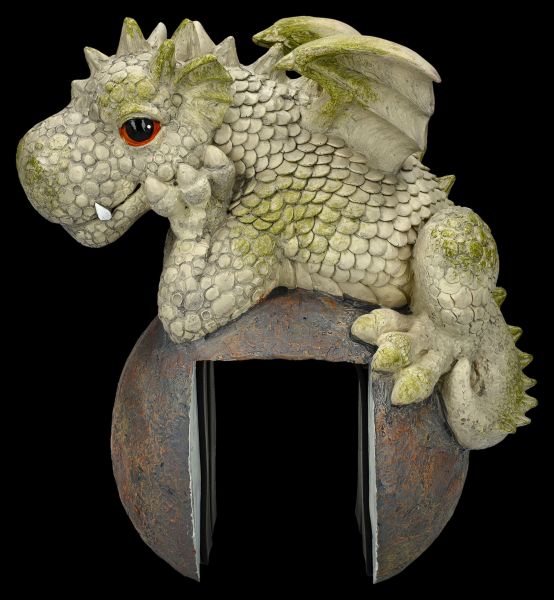Garden Figurine - Dragon as Fence Hanger