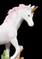Fantasy weißes Pferd Geschenk Einhorn Figur Freudentanz auf den Vorderhufen