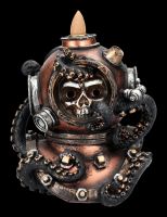 Backflow Incense Burner - Skull in Diving Helmet