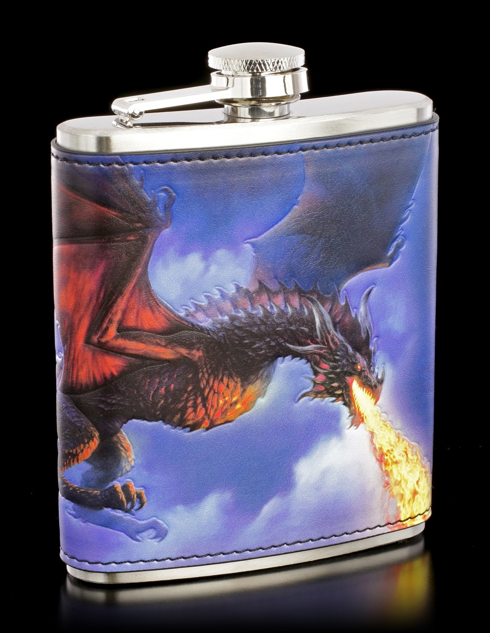 Hip Flask with Dragon - Fire from the Sky