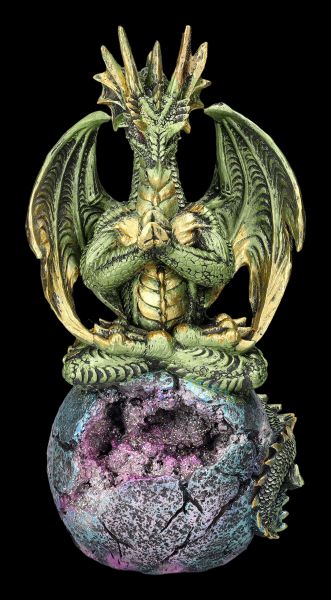 Green Dragon Figurine - Meditation